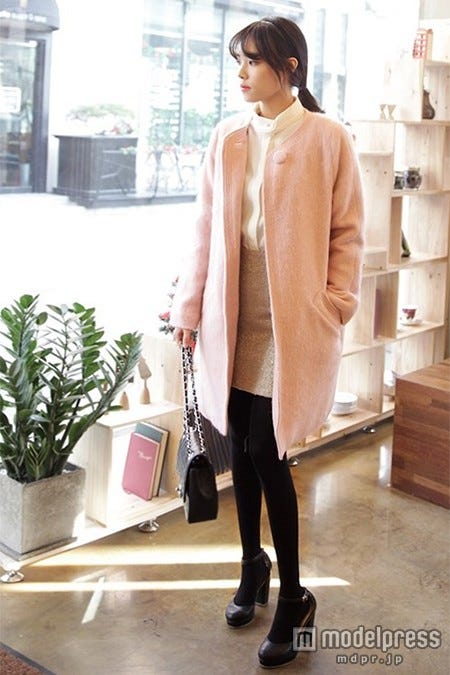 「一つボタンノーカラーコート」11,800円(税込)/Photo by OGAGE JAPAN