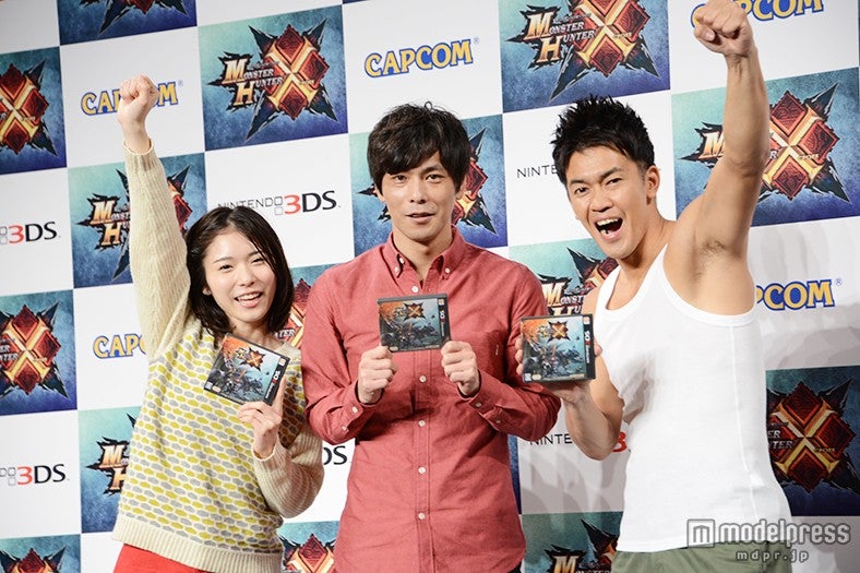 左より：松岡茉優、井上聡、武井壮