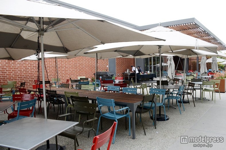 開放感のあるテラス席でリフレッシュ