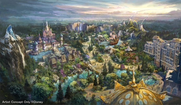 新テーマポート「ファンタジースプリングス」全景(C)Disney