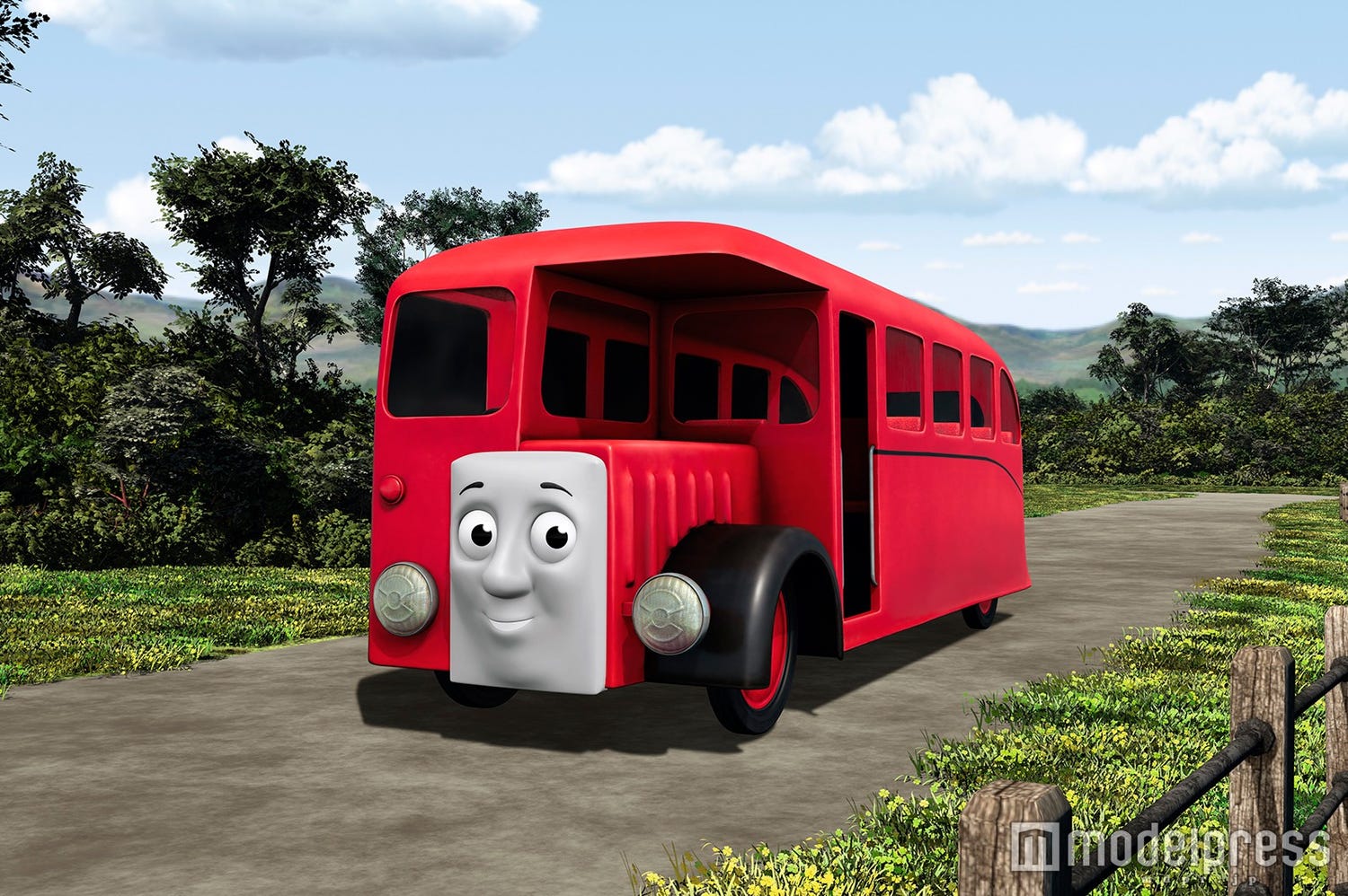 実物大きかんしゃトーマス号に初の自動車キャラが仲間入り