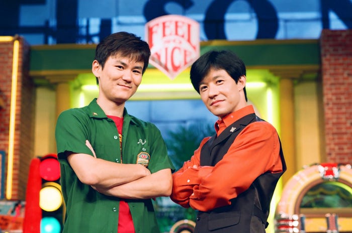 ウッチャンナンチャン30年前の姿/南原清隆、内村光良(C)TBS