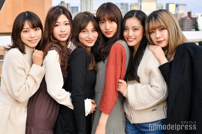 「ミス慶應コンテスト2020」ファイナリスト(左から)横山キラ、坂本奈優、瀧澤あすみ、古屋玲奈、篠りさ子、竹内えりか(C)モデルプレス