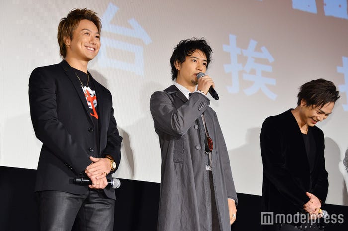 (左から)TAKAHIRO、斎藤工、登坂広臣 (C)モデルプレス
