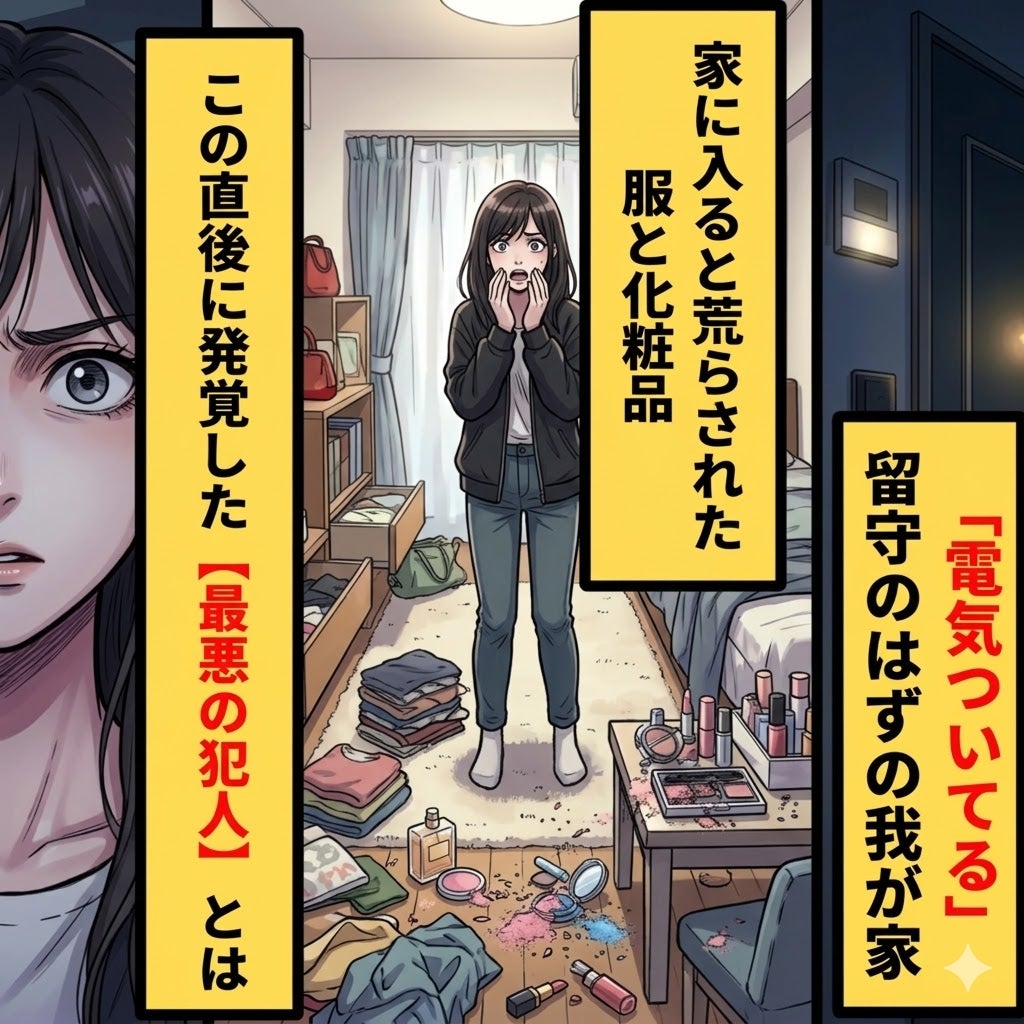 女性が帰宅すると…ナゼか家に明かりが！？さらに”化粧品や服”が荒らされており…⇒直後”驚愕の犯人”が発覚！？