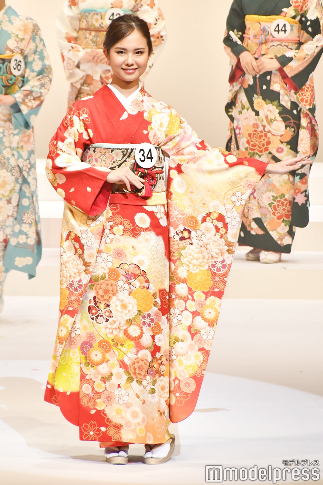 着物審査の様子／「2020ミス・インターナショナル日本代表選出大会」（C）モデルプレス