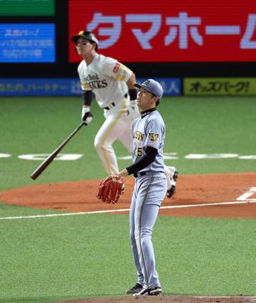 阪神 ダブルスライドの才木が初回に2ラン浴びる パの本塁打王・栗原に通算100号を被弾 セのトップ・佐藤輝より3本多い今季18号