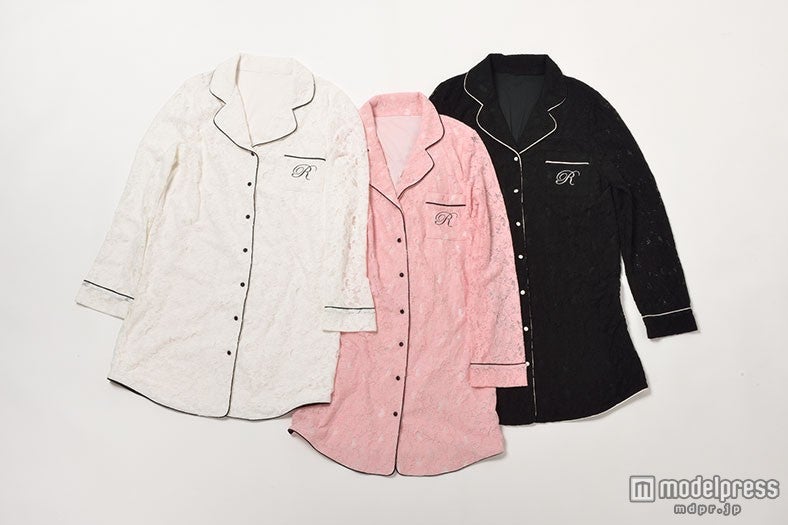 ルミネエスト新宿店限定「LACEパイピングスリープワンピース」 （BLACK／WHITE／PINK）6,900円（税抜）