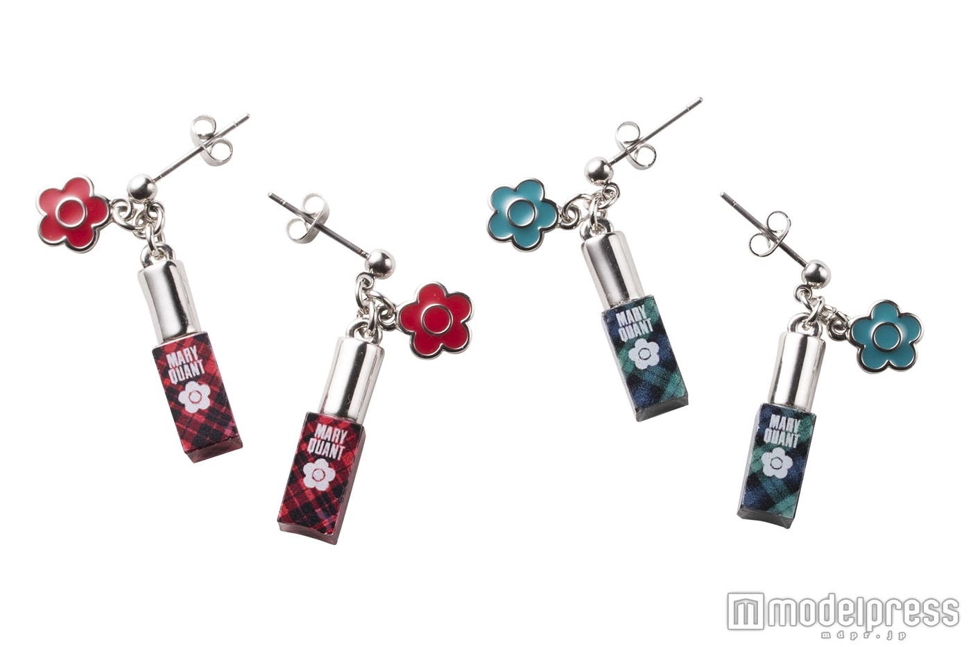 「デイジー&ネイルポリッシュ ピアス」各2,400円(税抜)