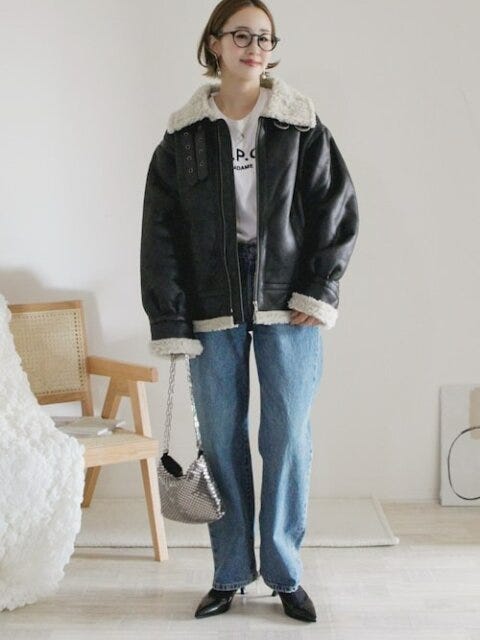 冬のデニムコーデ