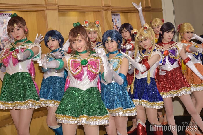 (後列左から)梅澤美波、渡辺みり愛、井上小百合、寺田蘭世、中田花奈(前列左から)能條愛未、伊藤理々杏、山下美月、高山一実、樋口日奈(C)モデルプレス