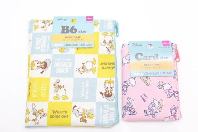 ダイソー　メッシュケース、B6サイズ（ドナルド＆フレンズ）DC8　メッシュケース、カードサイズ（ドナルド＆フレンズ）DC8　パッケージ