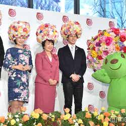 （左から）猪子寿之氏、小松成美氏、林文子横浜市長、三上真史（C）モデルプレス