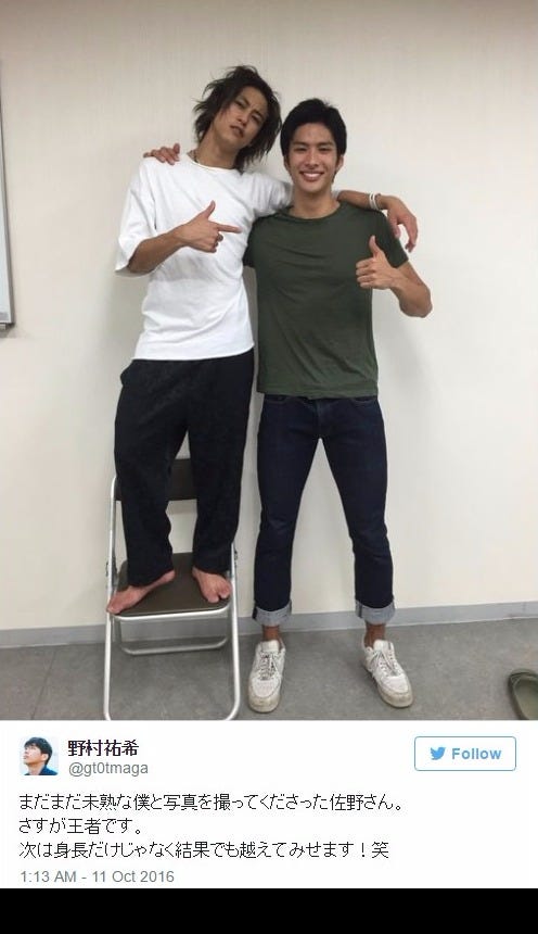 優勝の佐野岳&準優勝の野村祐希/野村祐希Twitterより