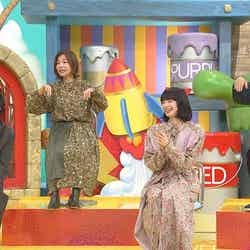 （左から）林遣都、大久保佳代子、小松菜奈、岡部大 （C）日本テレビ