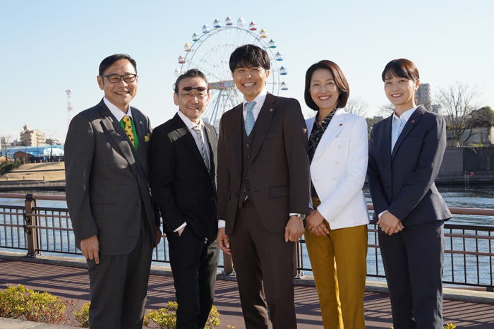 田口浩正、吹越満、井ノ原快彦、羽田美智子、深川麻衣『特捜9』(C)テレビ朝日