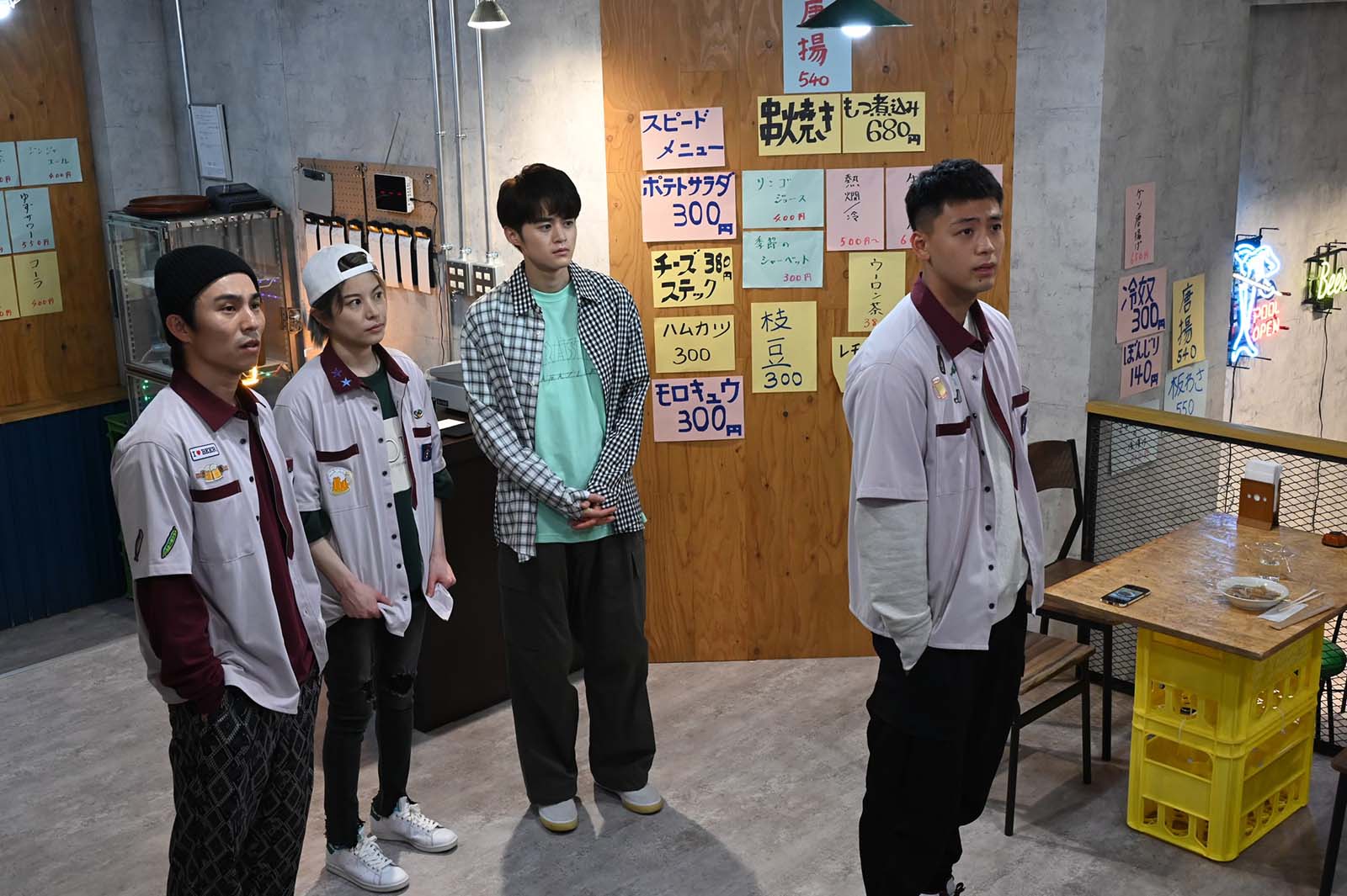 竹内涼真、中尾明慶、さとうほなみ、鈴鹿央士「六本木クラス」第4話より（C）テレビ朝日