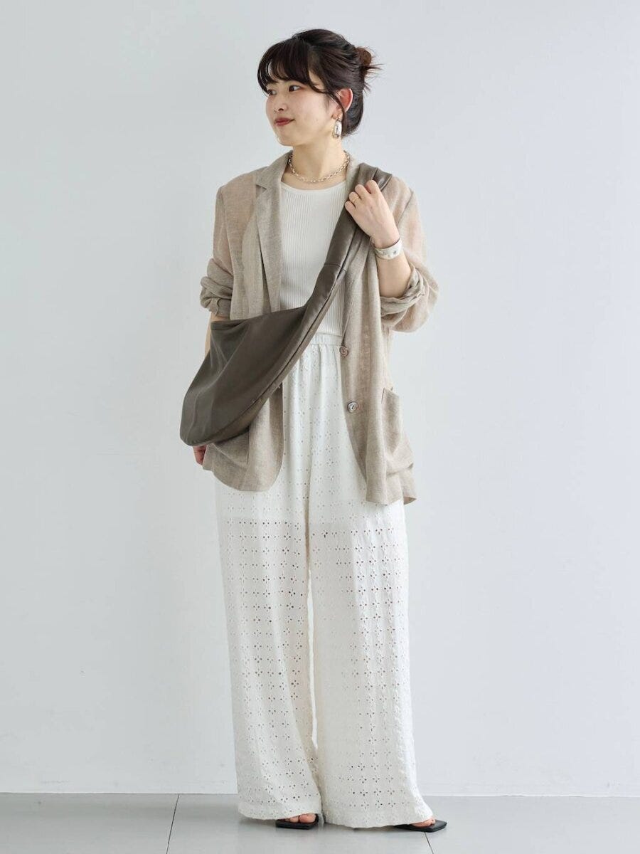 2026春大人女性おすすめ休日シアージャケットコーデ