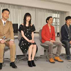 (左から)脚本家・西田征史氏、栗山千明、三上博史、高橋光臣