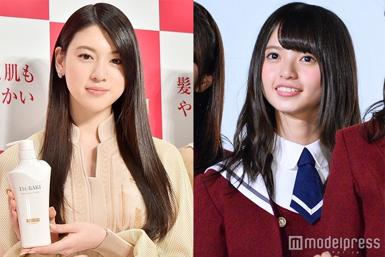 （左から）三吉彩花＆乃木坂46齋藤飛鳥、“姉妹”2ショットに反響（C）モデルプレス