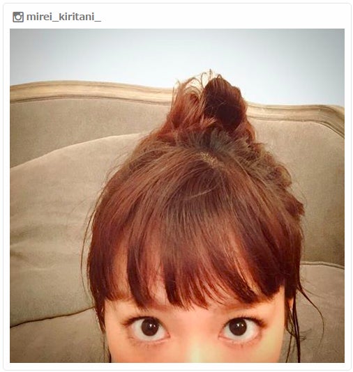 桐谷美玲、新「月9」お団子ヘアをお披露目