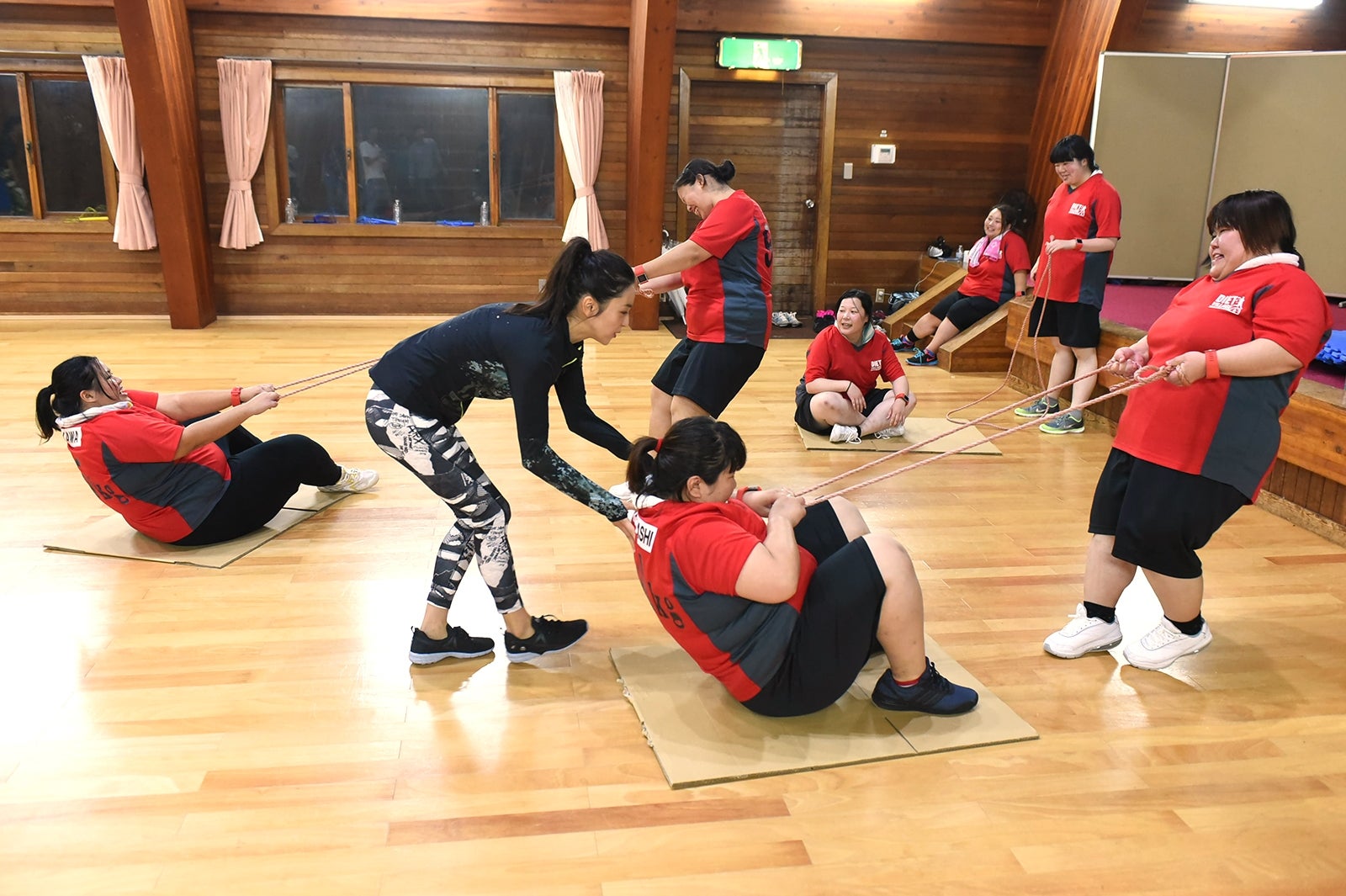 「ダイエット・ヴィレッジ～」合宿の様子 （C）日本テレビ