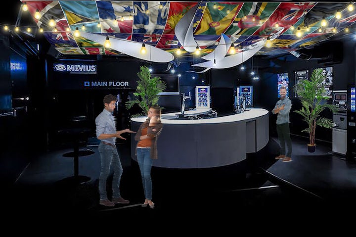 カリブの祭りをイメージした「カリビアンスタンド」／画像提供：アフロ＆コー
