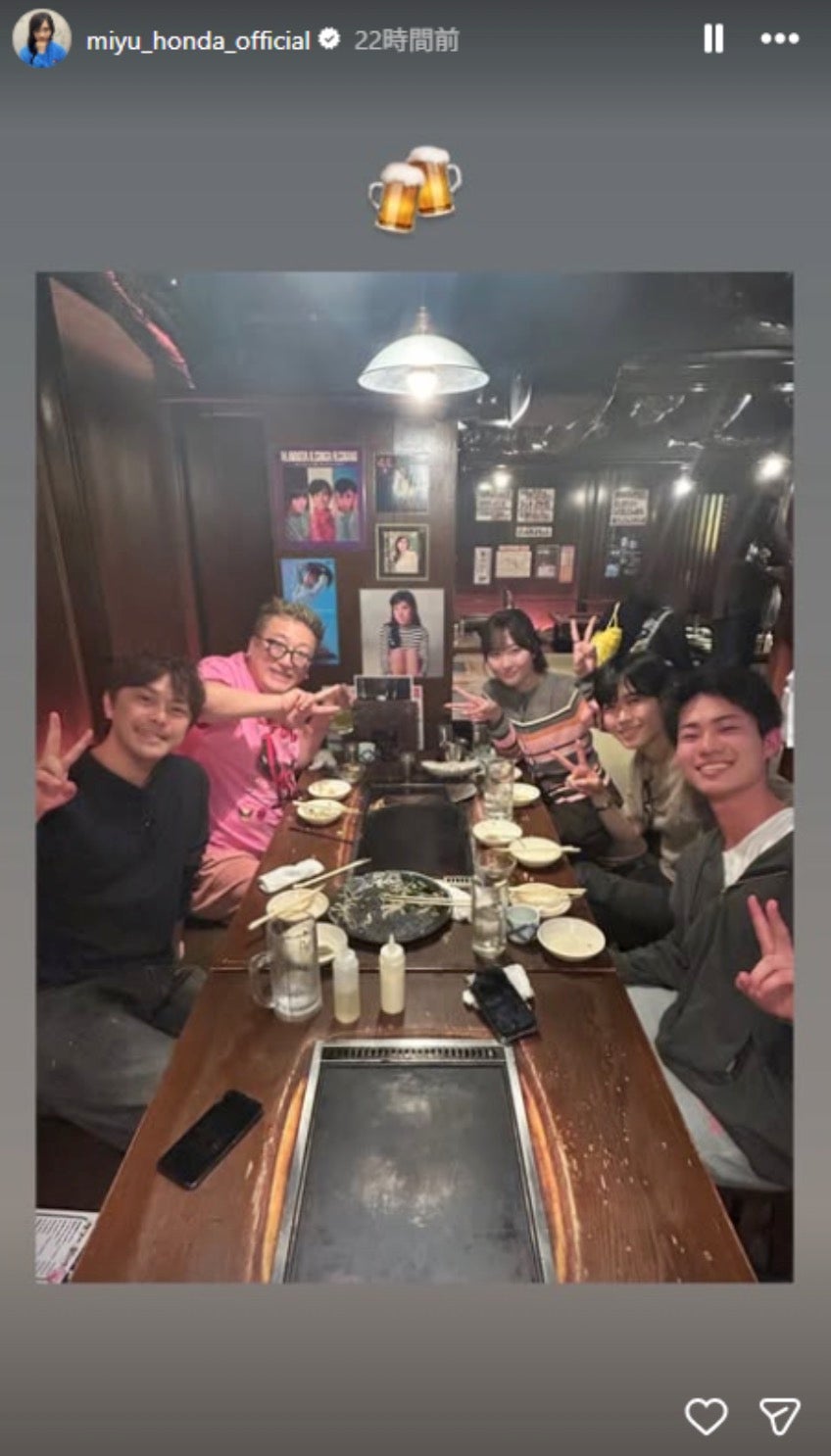 本田望結Instagramストーリーズより