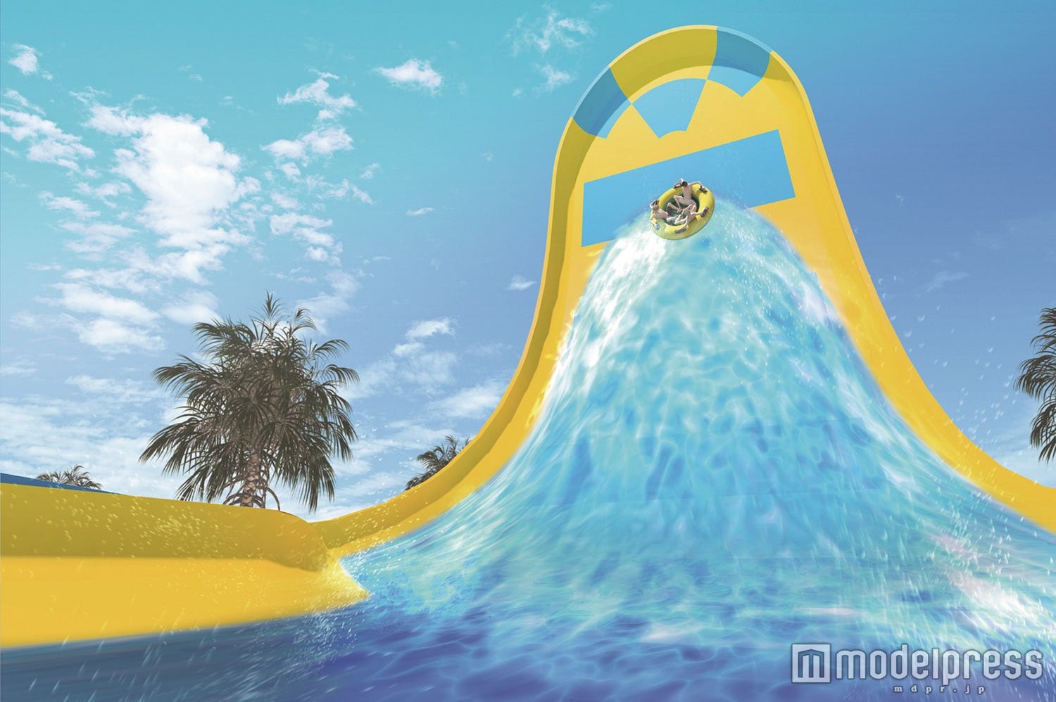 千葉県最大級プールの巨大スライダーがスリリングにパワーアップ