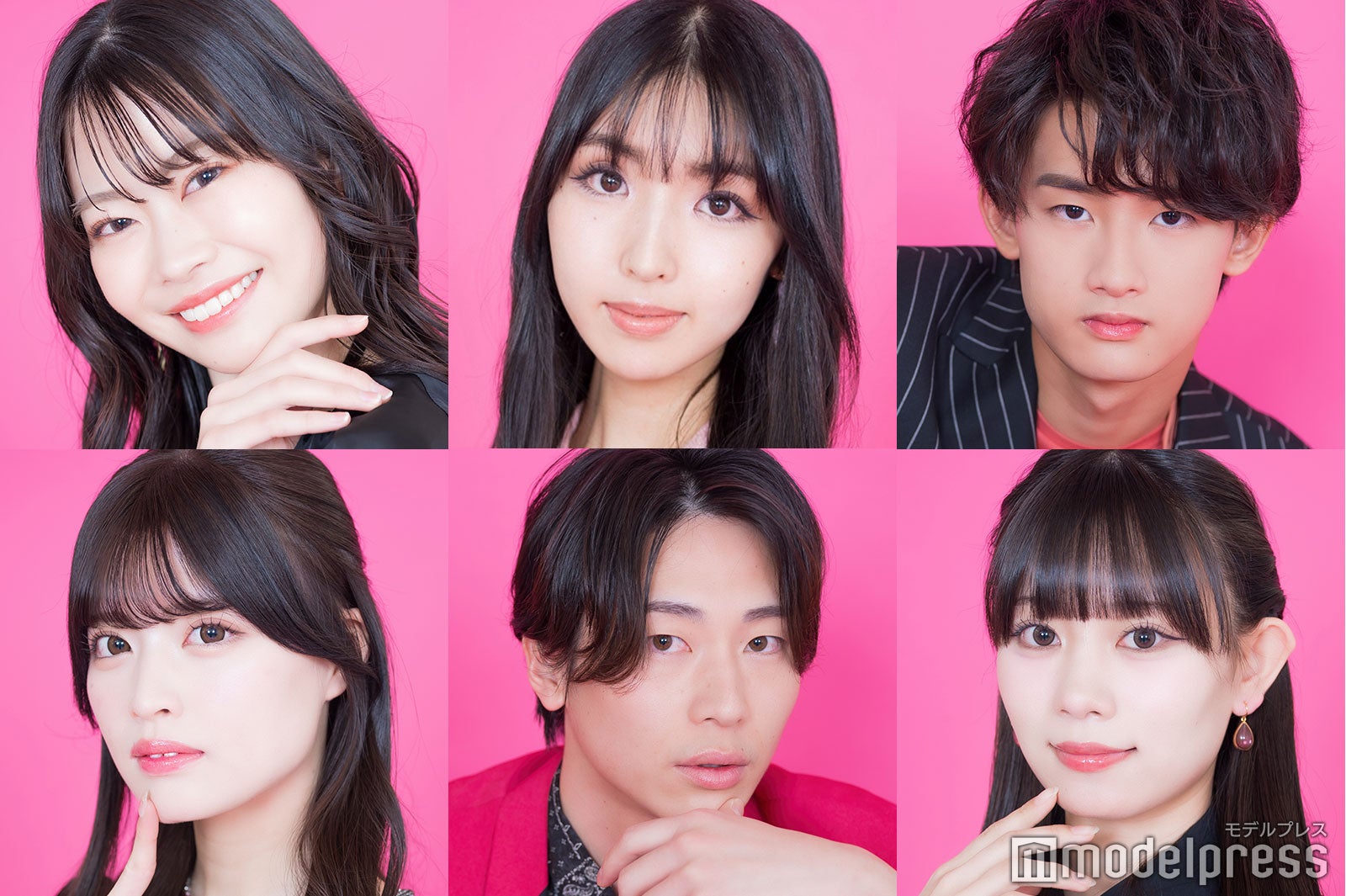 モデルプレス読者モデル（左上から時計回りに）真帆、Marika、郡司陸永、山下伶亜奈、白川聖樹、夢咲めろあ（C）モデルプレス
