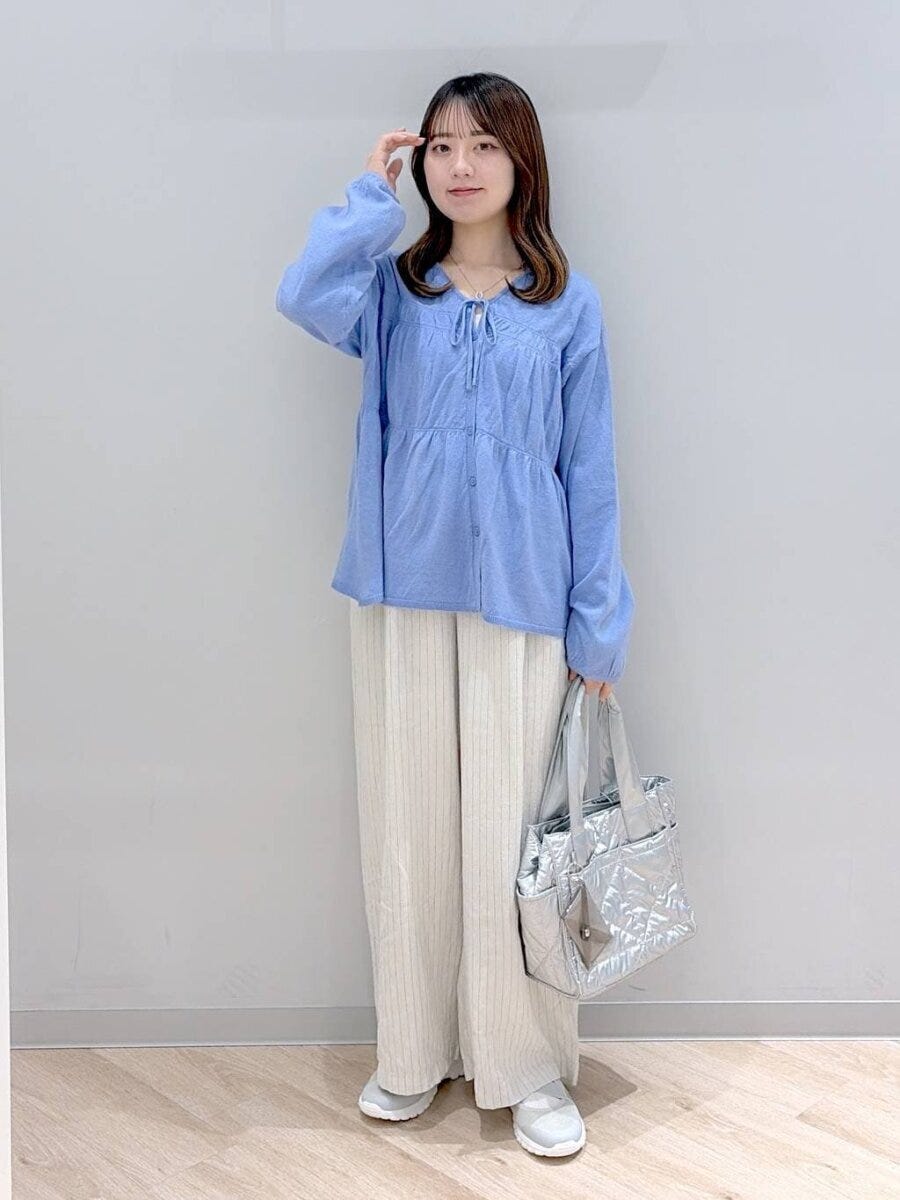 グローバルワークの2WAYシャーリングニットカーディガン