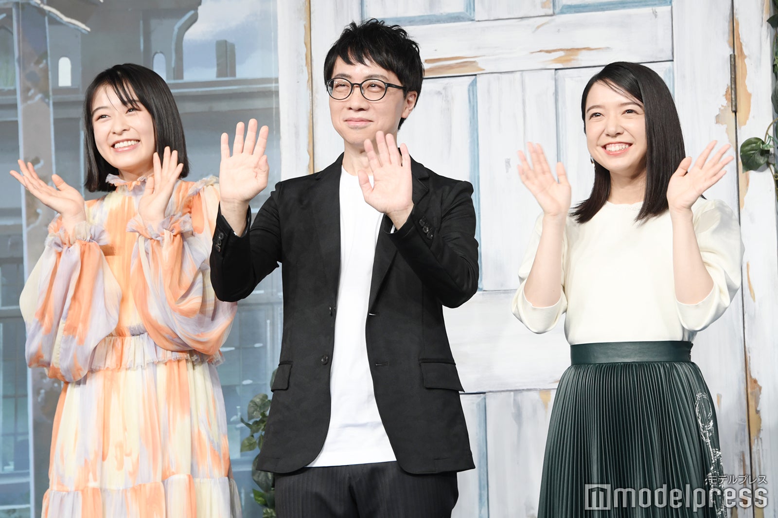 森七菜、新海誠監督、上白石萌音（C）モデルプレス