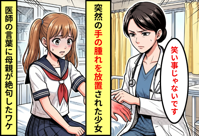 突如”手”が腫れた少女！どんどん腫れが大きくなるが放置した結果⇒医者「笑いごとではないです」