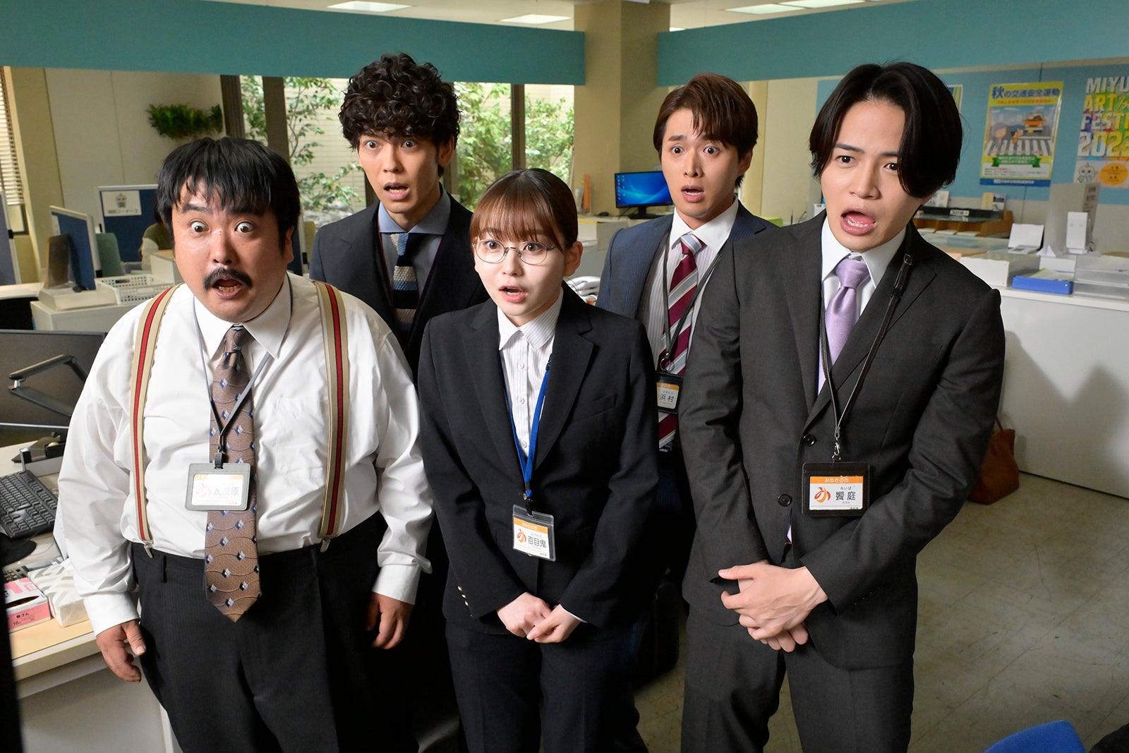 鈴木もぐら、猪塚健太、山田杏奈、白洲迅、菊池風磨『ゼイチョー ～「払えない」にはワケがある～』第7話より（C）日本テレビ