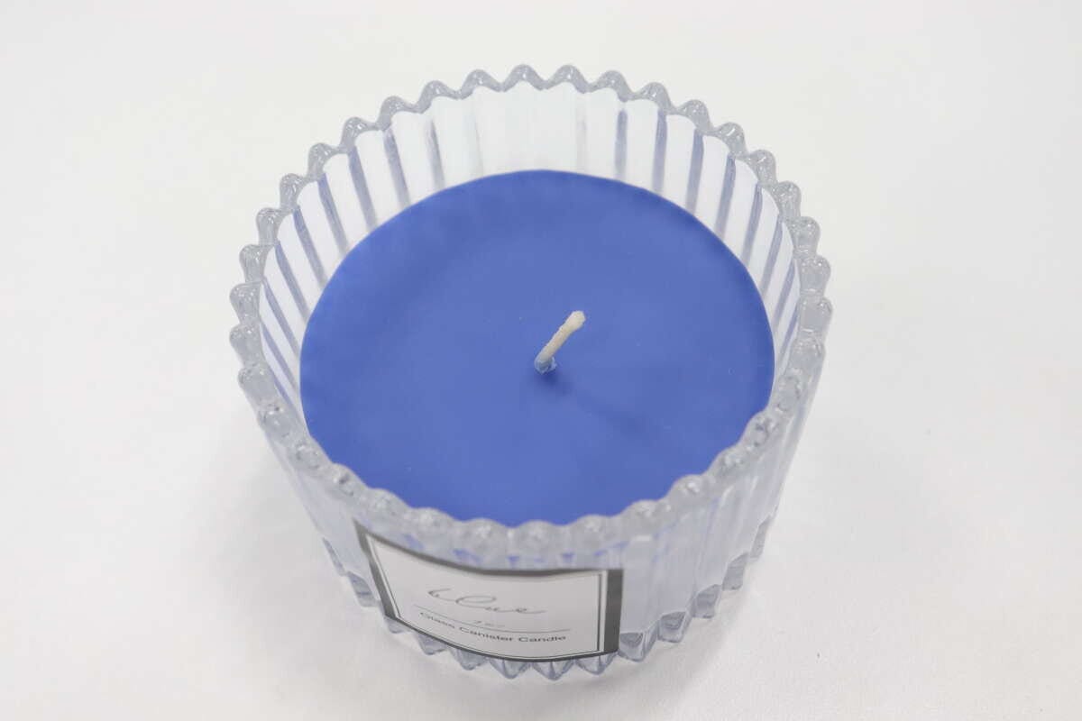 ガラスキャニスターキャンドル(ブルー) 香り ガラスキャニスターキャンドル(ブルー) 香り