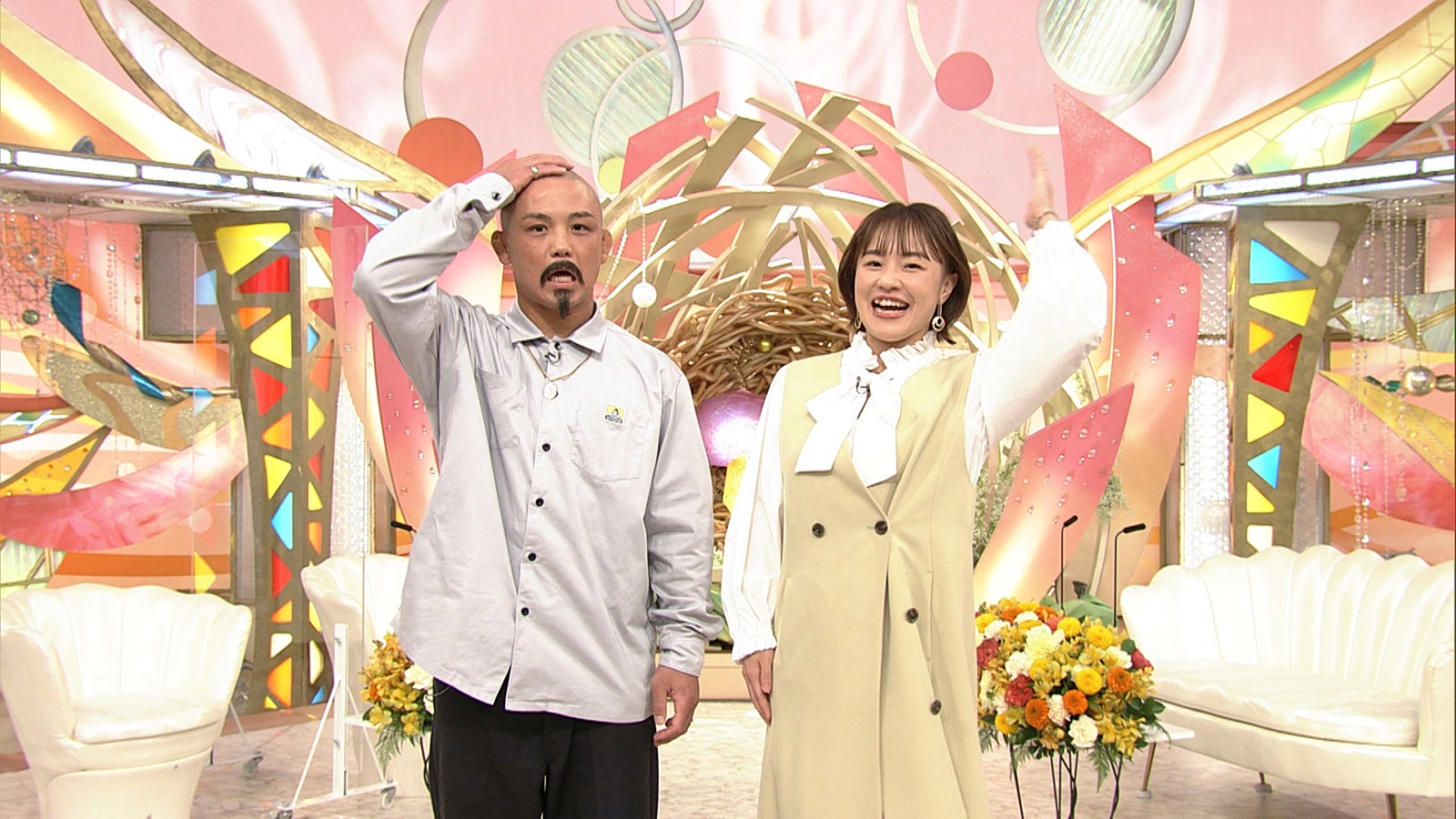 倉本一真、登坂絵莉（画像提供：ABCテレビ）