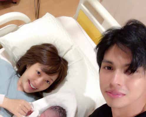 川崎希、第1子を出産 アレクも立ち会い3ショット公開