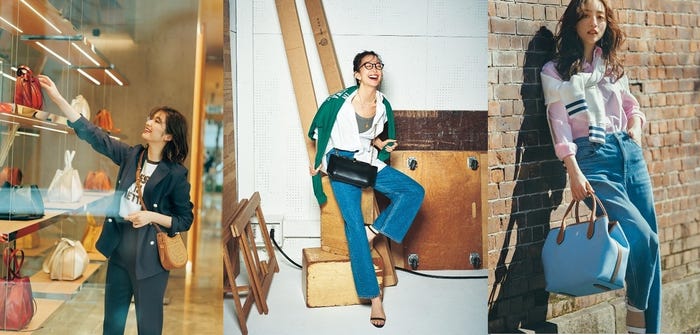 ファッション特集「やっぱりベーシック女子こそ最強!」(左から)有末麻祐子、松島花、堀田茜(提供写真)