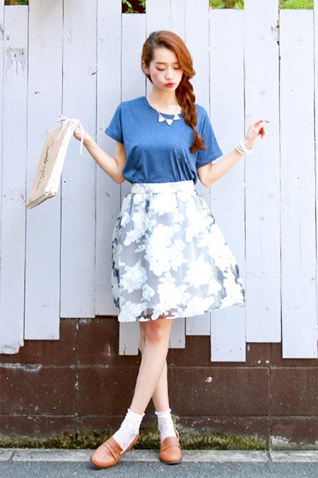 シアーフラワーオーガンジースカート「salus」2,490円（税込）