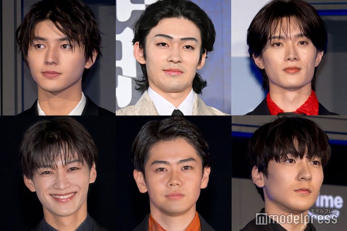 (上段左から)荒木飛羽、市川染五郎、山中柔太朗(下段左から)松本怜生、黒崎煌代、秋谷郁甫(C)モデルプレス