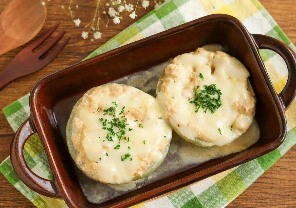 新たまねぎのツナマヨチーズ蒸し