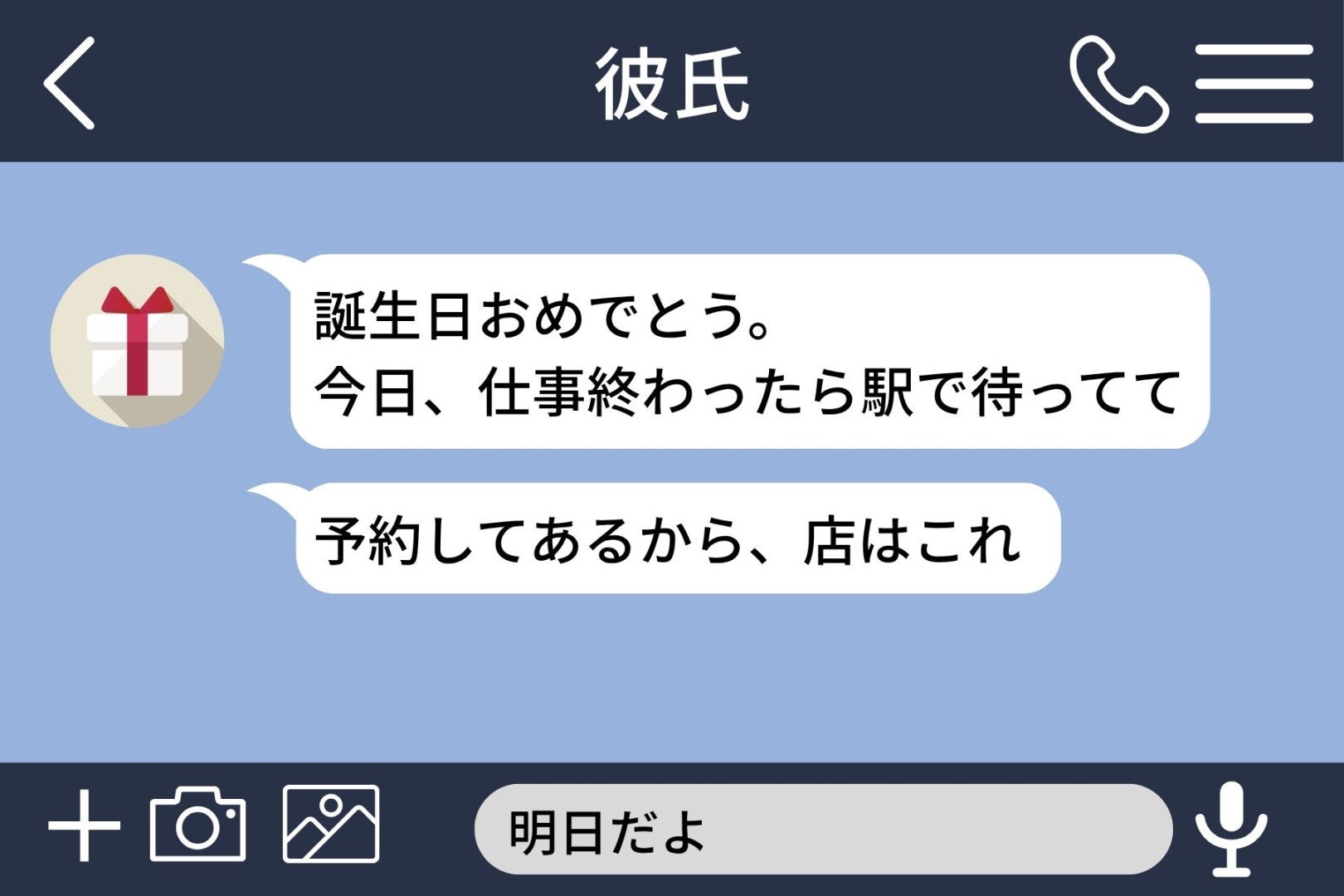 誕生日の前日に祝ってくれた彼に、なぜ今日なのか聞けなかった私。当日届いたのは写真１枚だけ