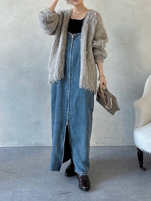 ニットカーディガン コーデ ニットカーディガンコーデ2