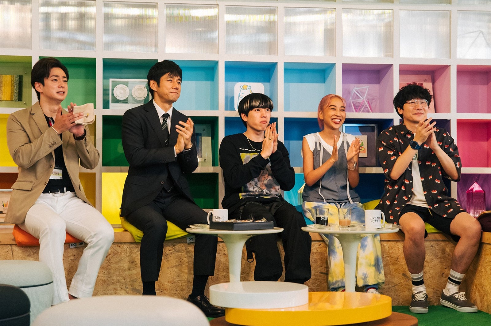 山口貴也、西島秀俊、坂東龍汰、青山テルマ、前原滉／「ユニコーンに乗って」第9話より（C）TBS