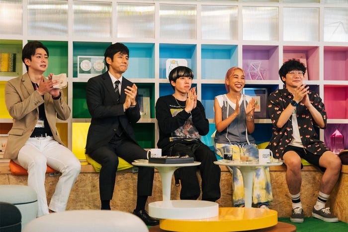 山口貴也、西島秀俊、坂東龍汰、青山テルマ、前原滉/「ユニコーンに乗って」第9話より(C)TBS