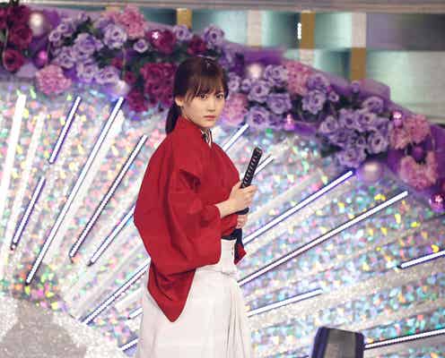 乃木坂46山下美月、迫力の殺陣アクションで“46人斬り”ステージ「最高の剣さばき」「カッコよすぎる」とメンバーも興奮<乃木坂46時間TV>