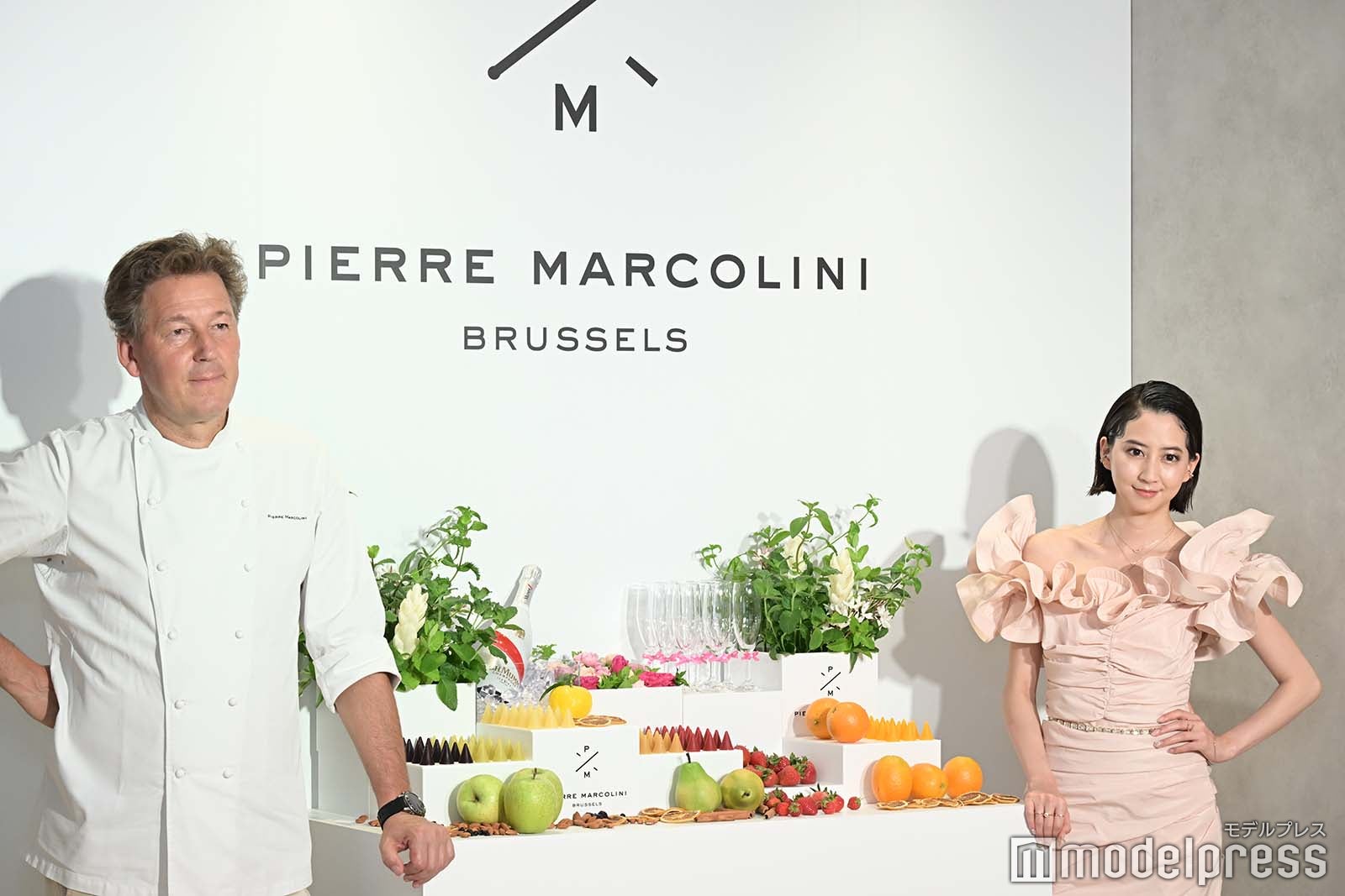 ピエール マルコリーニ氏、河北麻友子 （C）モデルプレス