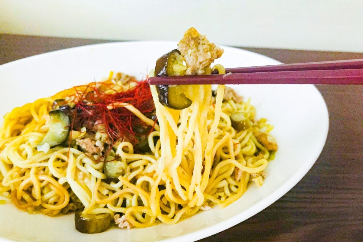 生姜なす焼きそば