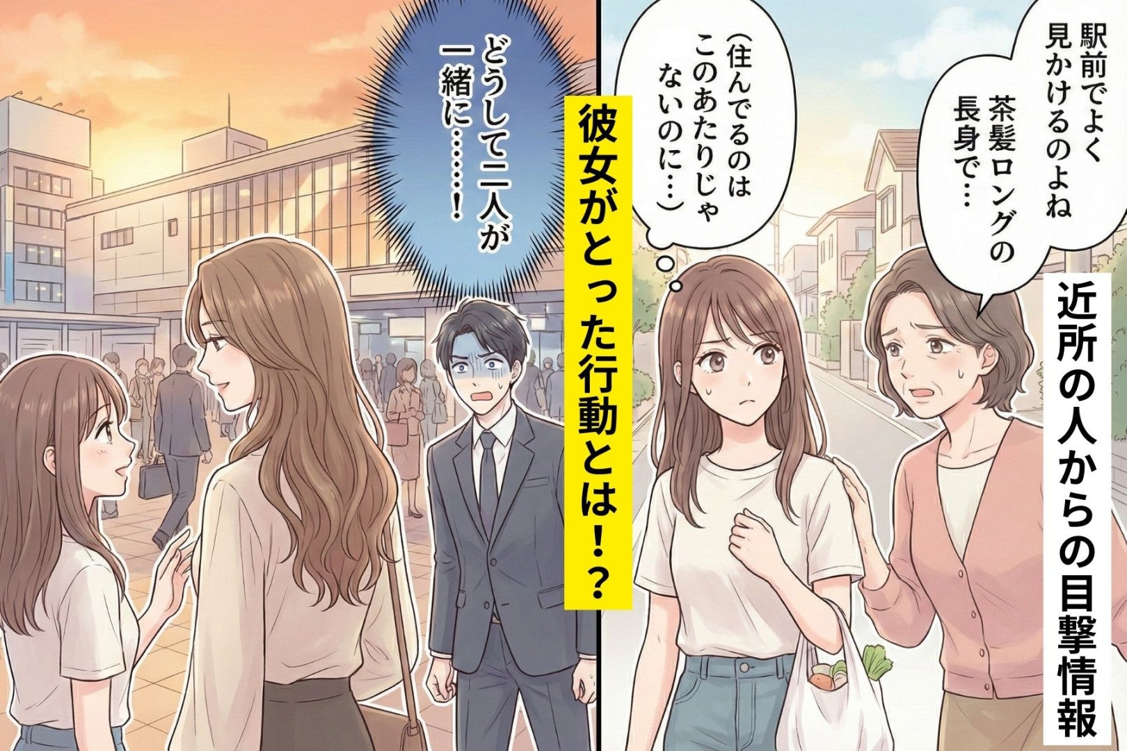 近所の人「その人、よく女性と一緒にいるよ」→彼に聞いたら笑って否定…でも目撃情報が多すぎた