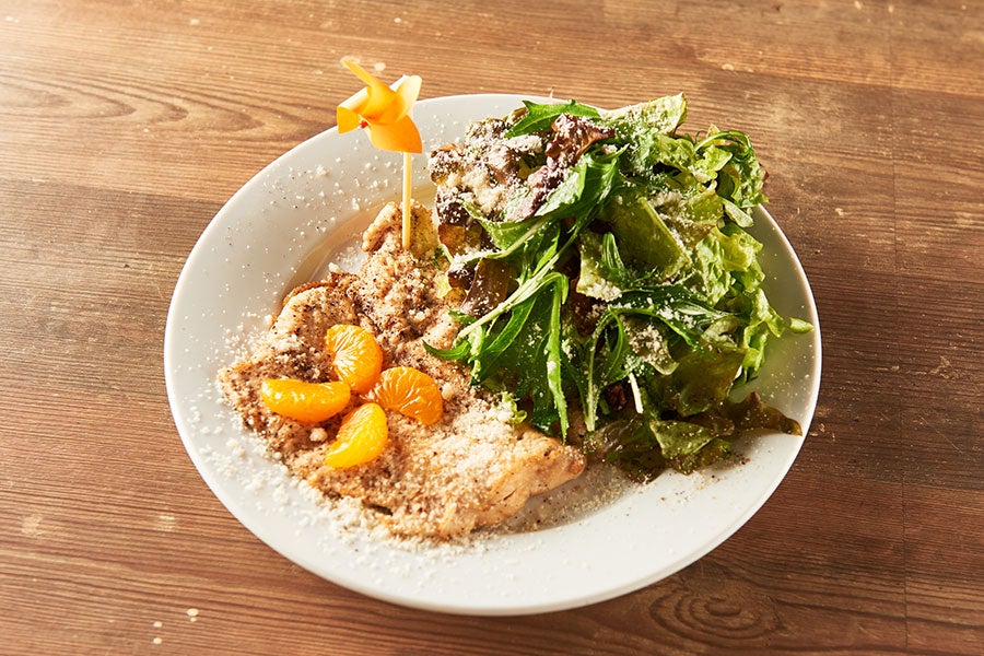 東京ワンピースタワー ナミさんのみかん畑チキンサラダ